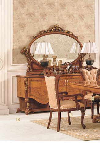 Классическая мебель для гостиной комнаты Наполеон орех фото 3