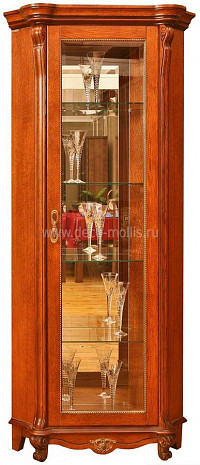 Шкаф с витриной "Алези 8" П 350.08  античная бронза фото 6