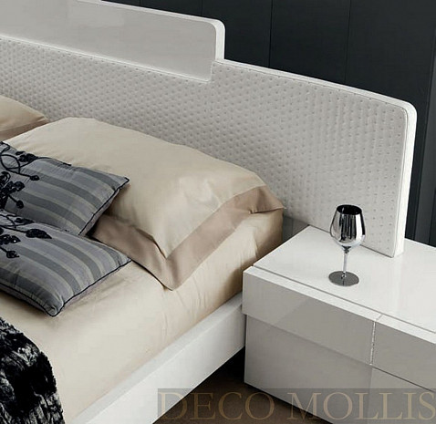 Двуспальная белая кровать Domino фото 3