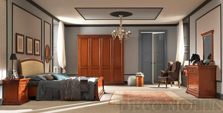 Кровать с мягким изголовьем 160 Palazzo Ducale вишня фото 4
