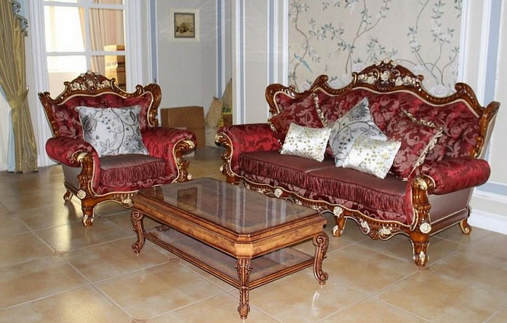 Классическая мягкая мебель в гостиную Аполло фото 1