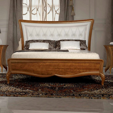 Кровать двуспальная классическая La Dolce Vita в коже фото 1