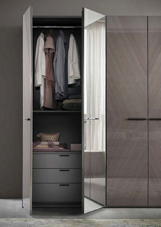 Шкаф для одежды современный Olimpia эвкалиптовый бархат фото 2