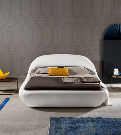 Кровать двуспальная итальянская с мягким изголовьем Sleepy фото 1