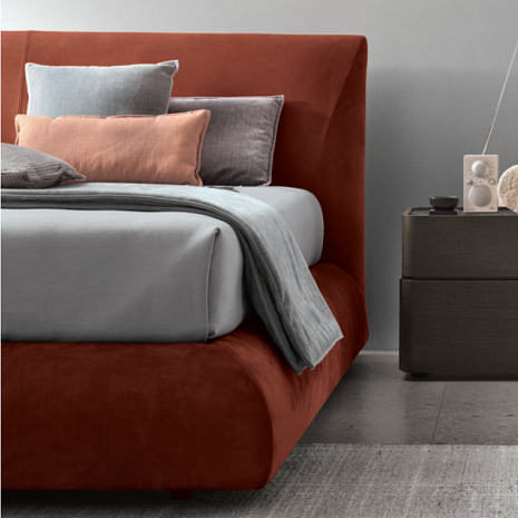 Кровать двуспальная итальянская с мягким изголовьем Eros фото 4