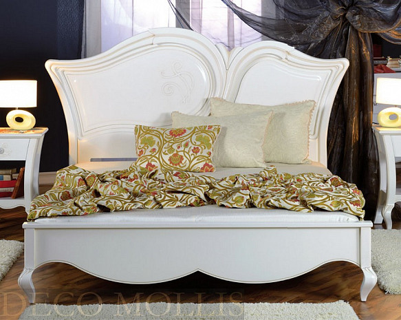 Белая двуспальная кровать 180 Capri фото 1