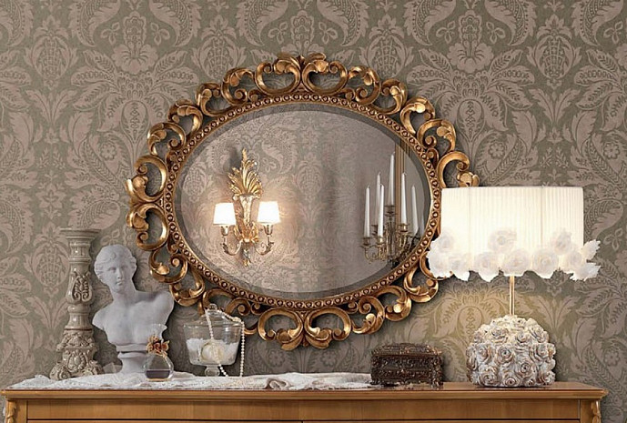 Зеркало в спальню овальное La Belle Epoque фото 1