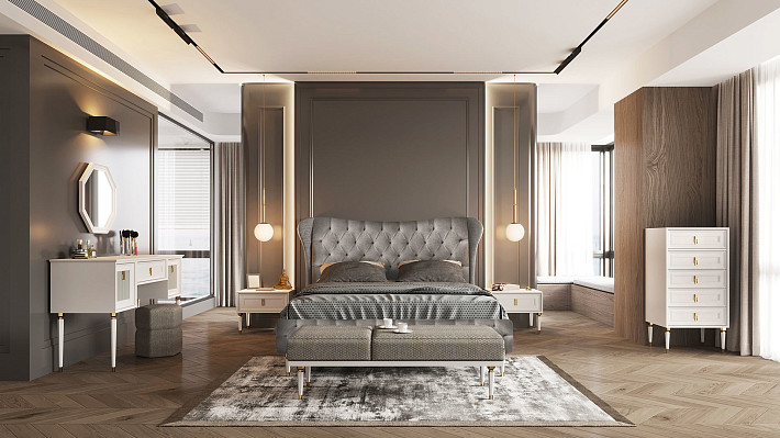 Спальня в современном стиле белая Lorenta фото 1