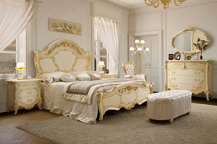 Кровать итальянская двуспальная Niccolo Laccato фото 3