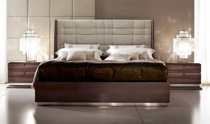 Итальянская кровать с мягким изголовьем 160 Monaco фото 1