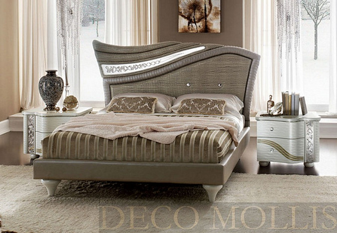 Двуспальная кровать с мягким изголовьем 180 Miro фото 1