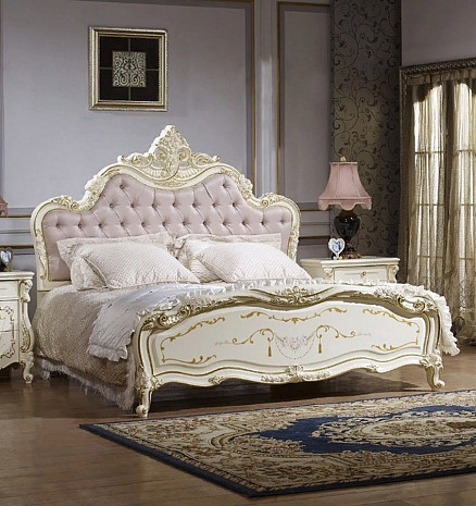 Кровать в спальню классическая белая Мадонна фото 1