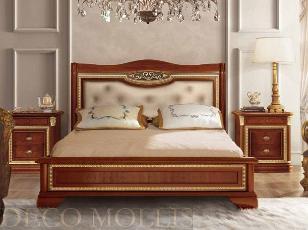 Кровать с кожаным изголовьем 160 Capri San Michele фото 1