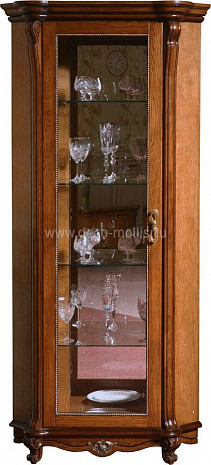 Шкаф с витриной "Алези 8" П 350.08  античная бронза фото 5