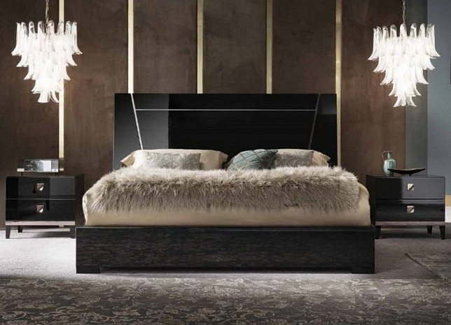 Кровать в современном стиле 160 Mont Noir фото 1