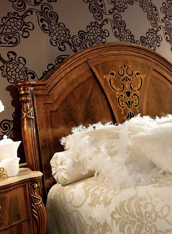 Кровать двуспальная с мягким изголовьем Principessa фото 4