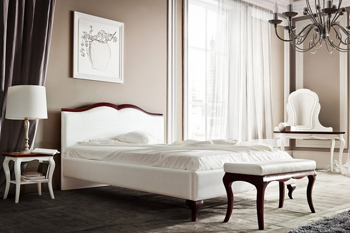 Классическая белая спальня Milano Taranko фото 9