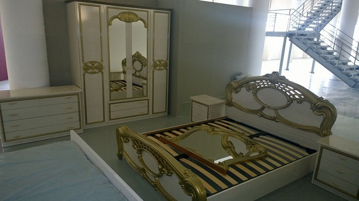 Комплект мебели для спальни Оллана беж/золото фото 3