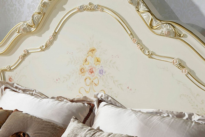 Кровать в классическом стиле белая Донна фото 4
