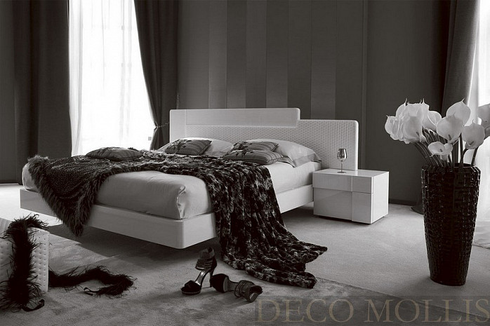 Двуспальная белая кровать Domino фото 1