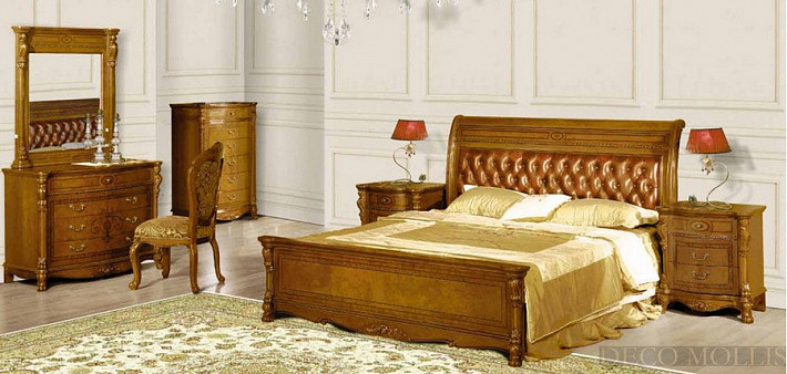 Кровать двуспальная с кожаным изголовьем 180 Angelina Carvelli фото 2
