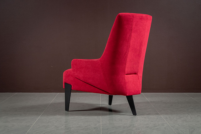 Кресло с высокой спинкой на металлических ногах современное Анкона фото 3