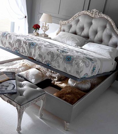 Кровать с подъемным механизмом и мягким изголовьем Antonella фото 1