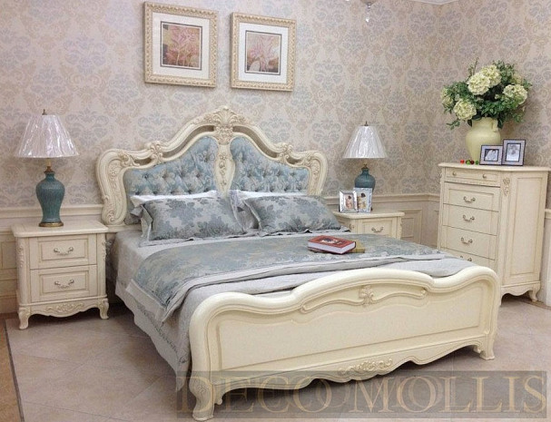 Кровать двуспальная с мягким изголовьем Милано фото 1