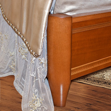 Кровать двуспальная с кованым элементом без ножной спинки  фото 4