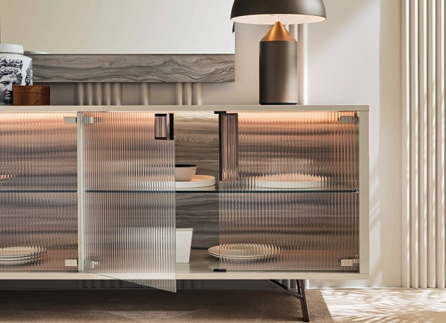 Комод со стеклом итальянский Jupiter фото 2