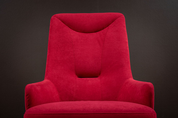 Кресло с высокой спинкой на металлических ногах современное Анкона фото 5