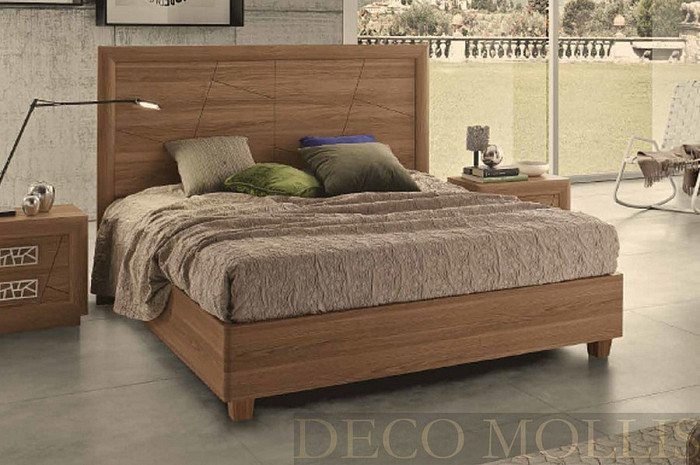 Кровать с деревянным изголовьем 160 Chantal фото 1