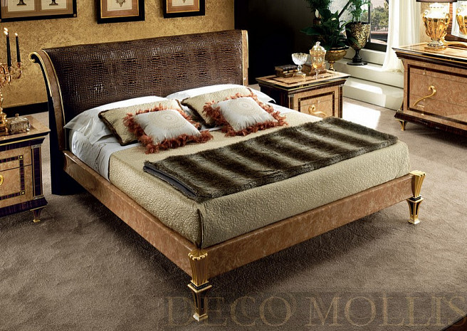Двуспальная кровать с мягким изголовьем 180 Rossini фото 1