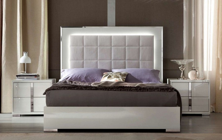 Кровать двуспальная белая 160 Imperia фото 1