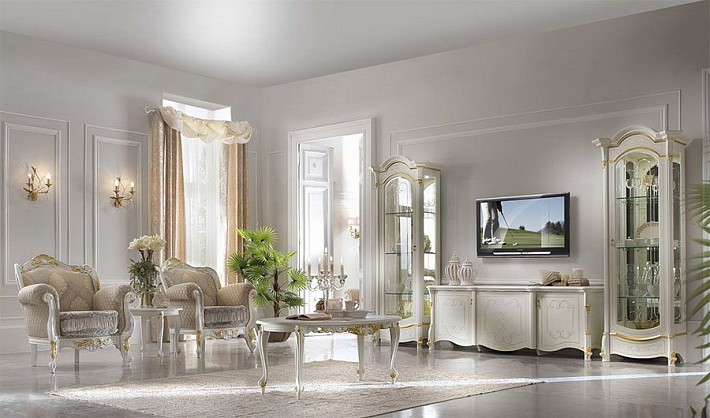 Классическая мебель в гостиную белая Diamante Casa+39 фото 1