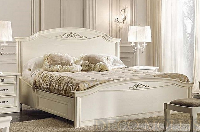 Белая кровать из массива 160 Portofino фото 1