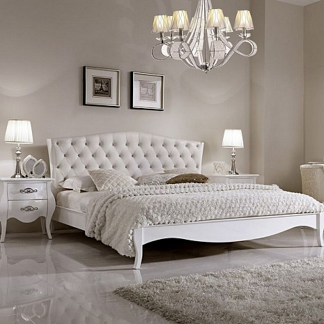 Белая двуспальная кровать Hemis фото 2