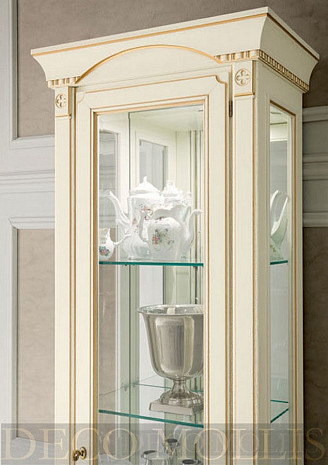 Однодверная белая витрина Palazzo Ducale фото 3