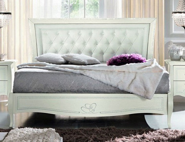 Двуспальная кровать белого цвета Ninfea фото 1