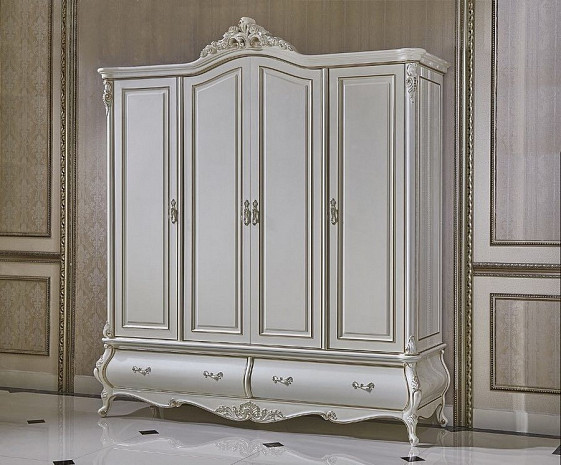 Шкаф в спальню классический белый Иоланта фото 1