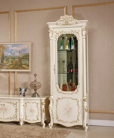 Витрина для гостиной в классическом стиле Белая Арианна фото 1