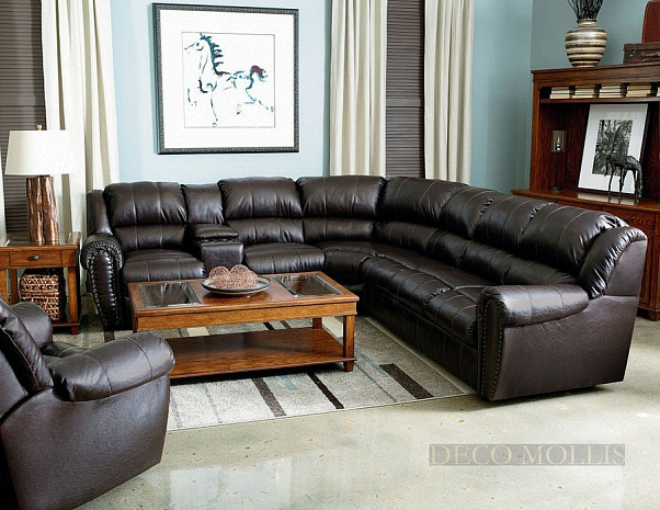 Угловой коричневый диван Summerline фото 1