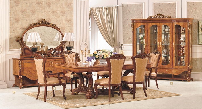 Классическая мебель для гостиной комнаты Наполеон орех фото 1