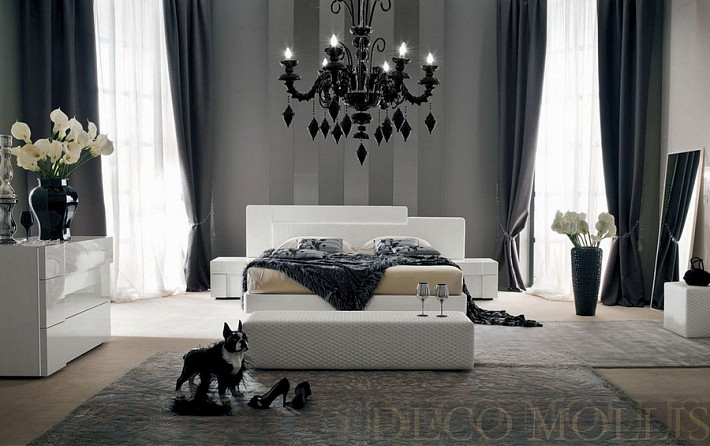 Двуспальная белая кровать Domino фото 5