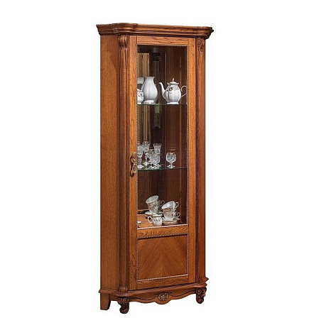 Стеклянная угловая витрина Алези фото 1