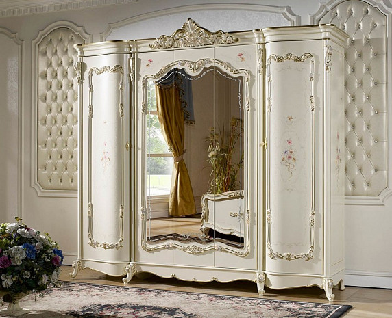 Шкаф в спальню классический белый Донна фото 1