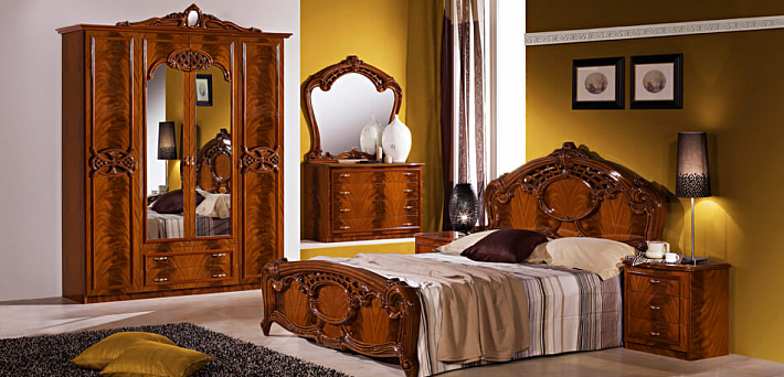 Классическая мебель для спальни Оллана орех фото 3