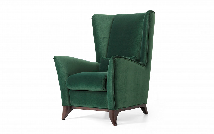 Кресло мягкое с высокой спинкой современное Бергамо фото 7