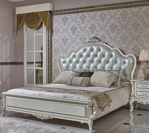 Кровать в классическом стиле белая Иоланта фото 1
