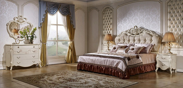 Спальня классическая светлая Карлотта X216 фото 2